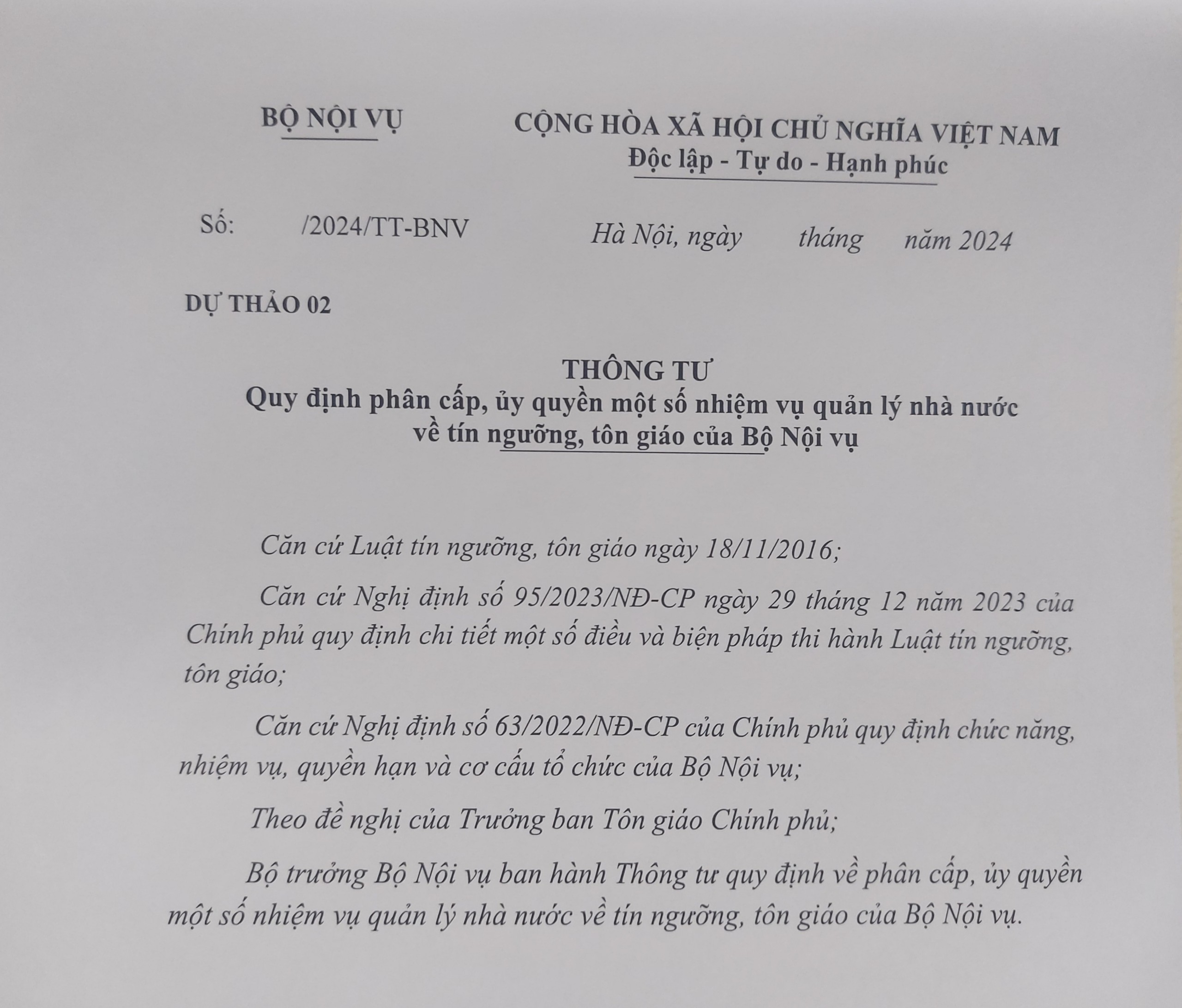 ve-viec-xin-y-kien-du-thao-thong-tu-quy-dinh-phan-cap-uy-quyen-mot-so-nhiem-vu-quan-ly-nha-nuoc-ve-tin-nguong-ton-giao-cua-bo-noi-vu