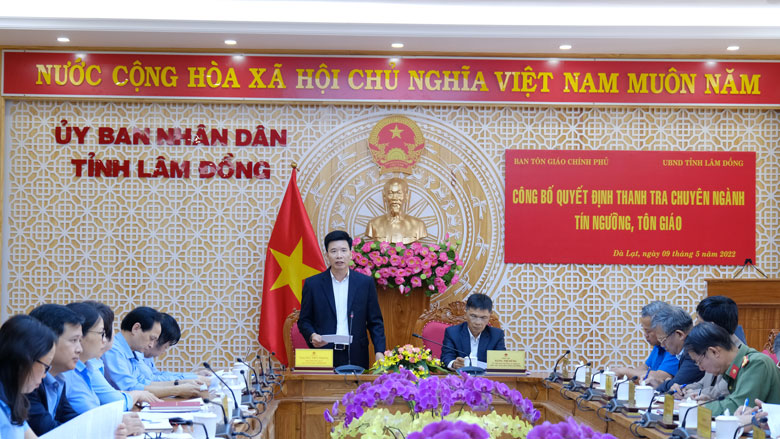 doan-thanh-tra-cua-ban-ton-giao-chinh-phu-lam-viec-tai-tinh-lam-dong