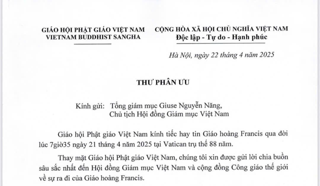 giao-hoi-phat-giao-viet-nam-chia-buon-giao-hoang-francis-qua-doi