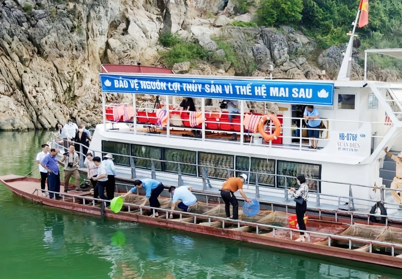 phat-giao-tinh-va-chi-cuc-thuy-san-hoa-binh-to-chuc-le-tha-ca-giong-tai-tao-nguon-loi-thuy-san-tren-vung-ho-song-da